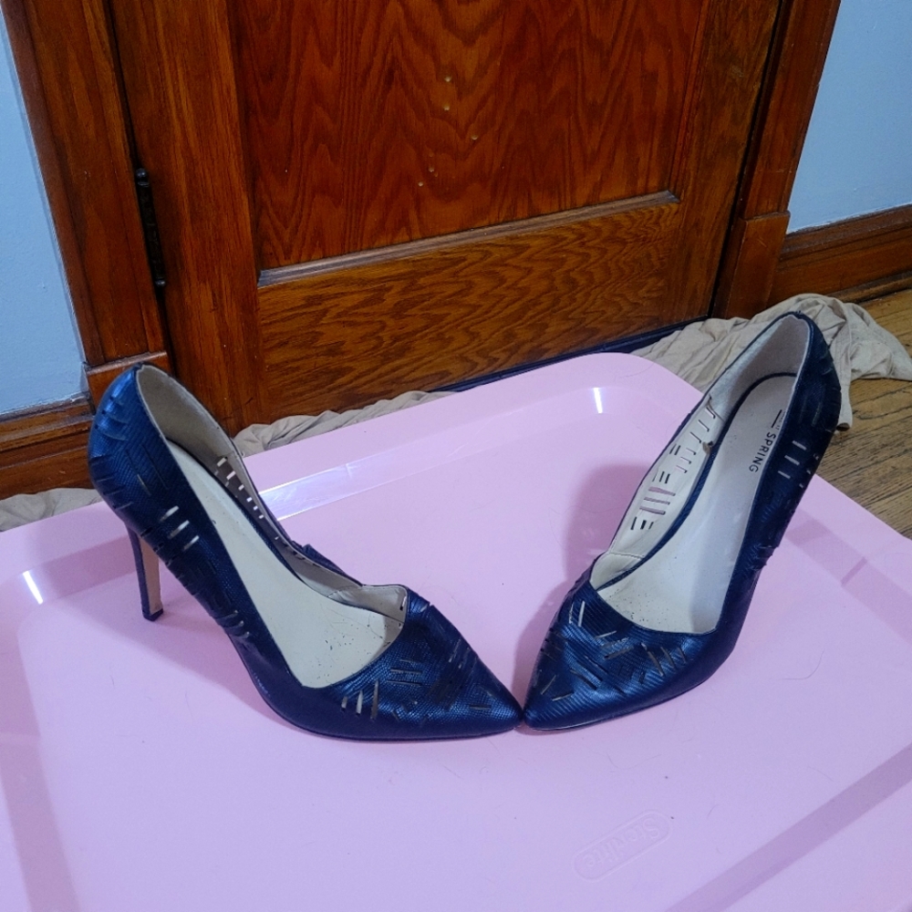 Spring black heels